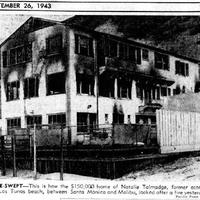 1943-09-26 Talmadge Home at Beach Razed - LA Times ps 1 w.jpg